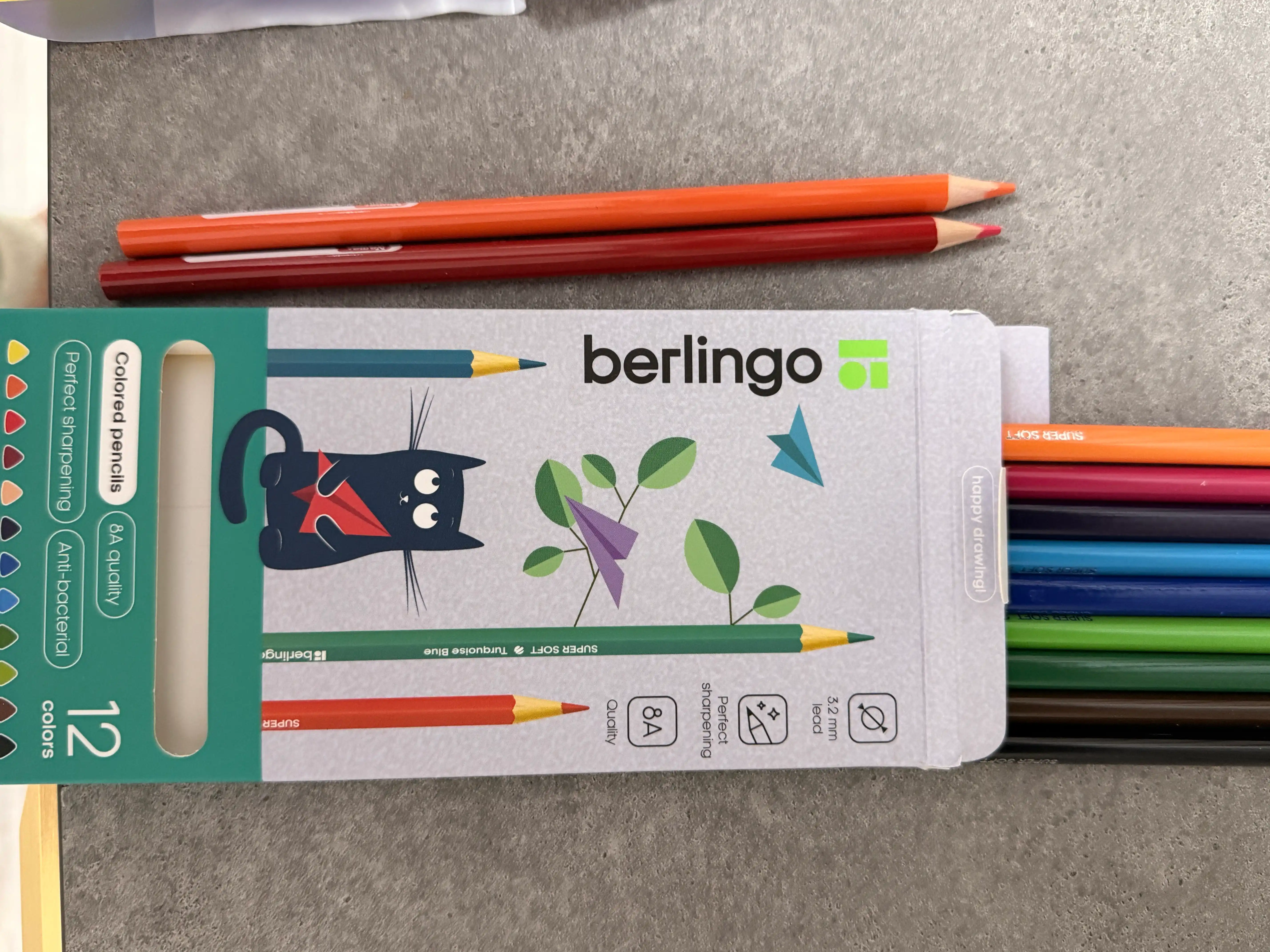 Berlingo Super Soft rangli qalamlar to‘plami (12, 18, 24, 36 rangli)