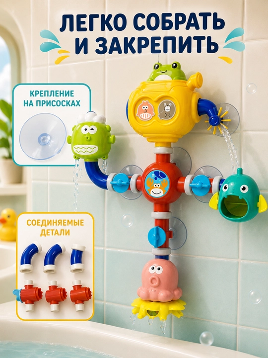 Игровой набор для ванной — конструктор для игр с водой