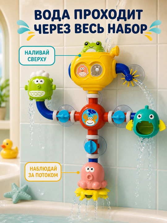 Игровой набор для ванной — конструктор для игр с водой