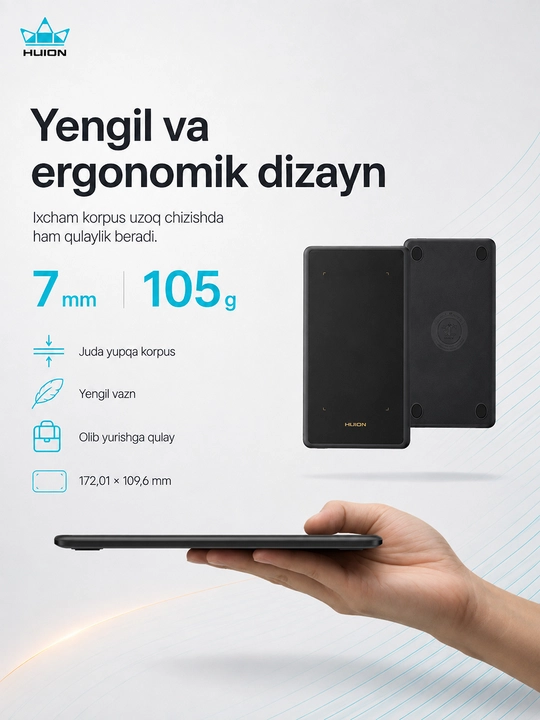 Grafik planshet Huion H420X, qora H420X