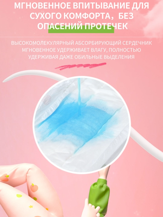 BOTARE ночные трусики для послеродовых выделений, персиковый аромат размер S-M/L/XL 5шт/уп