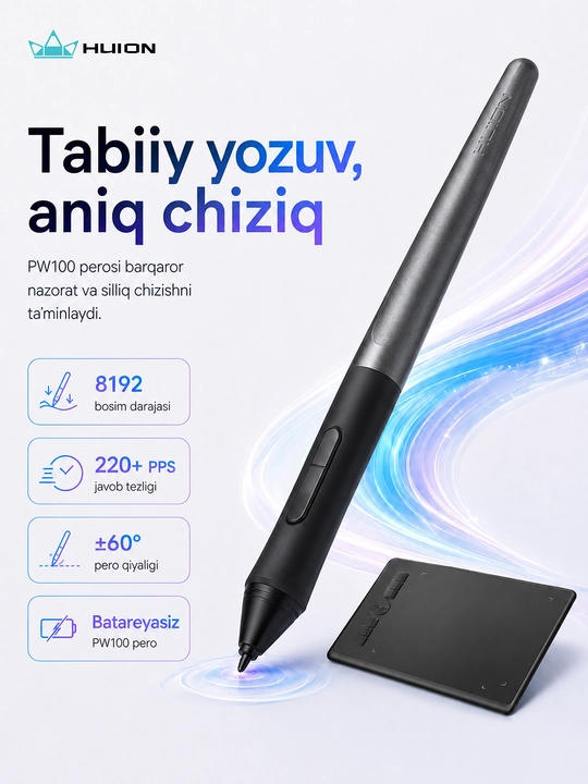 Grafik planshet Huion H580X, qora H580X