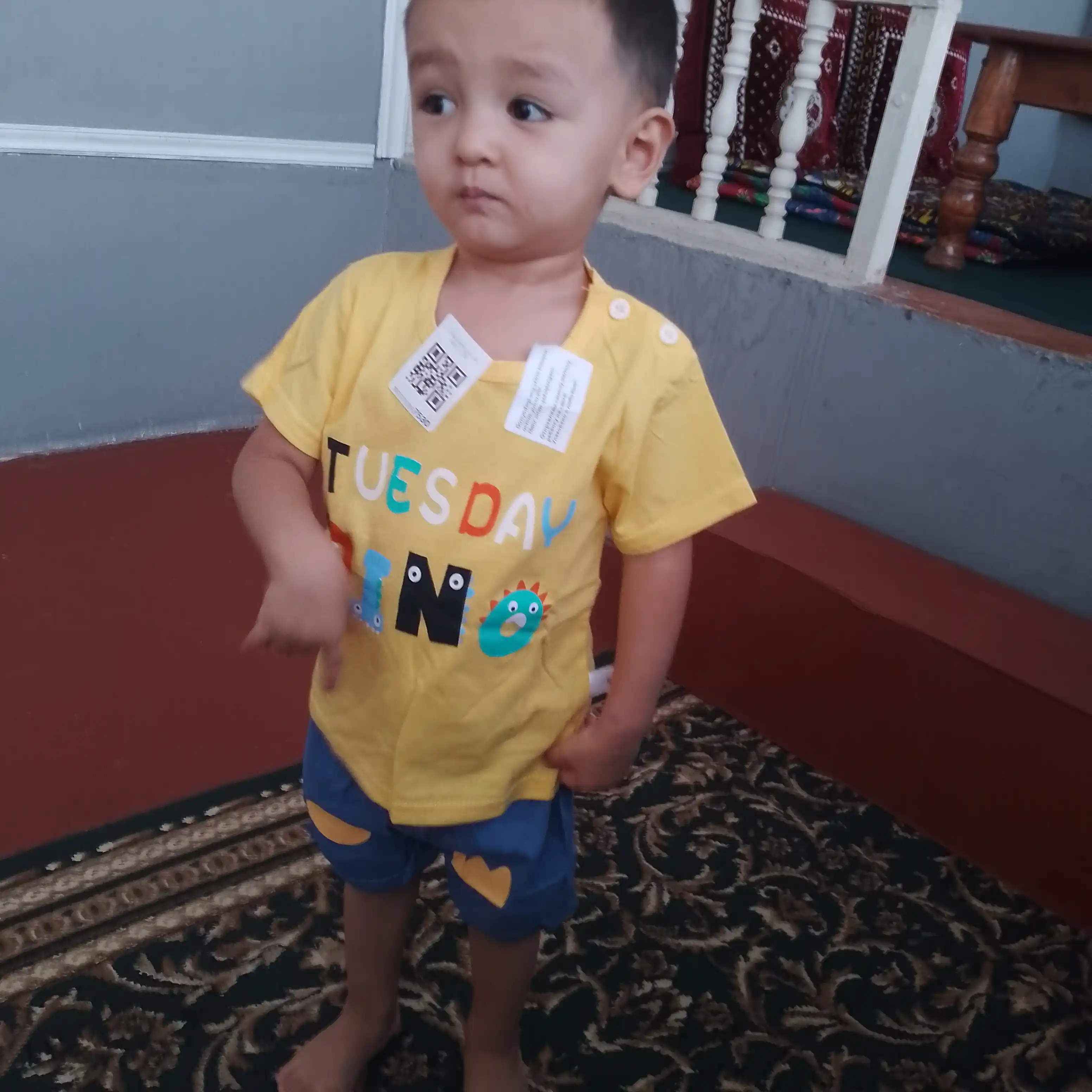Bolalar uchun komplekt dvoyka, o‘g‘il va qizlar uchun, 1–6 yosh, yumshoq va qulay