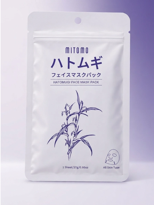 Маска для лица, набор масок для лица MITOMO Hatamugi, 1 штука