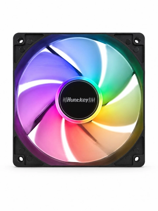 Huntkey GS120 V2 black RGB korpus ventilyatori