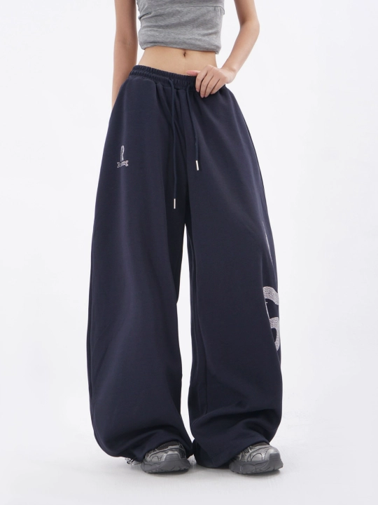 Ayollar sport shimlari, shalvar kuzgi — amerika vintage uslubi, oversize,baggy