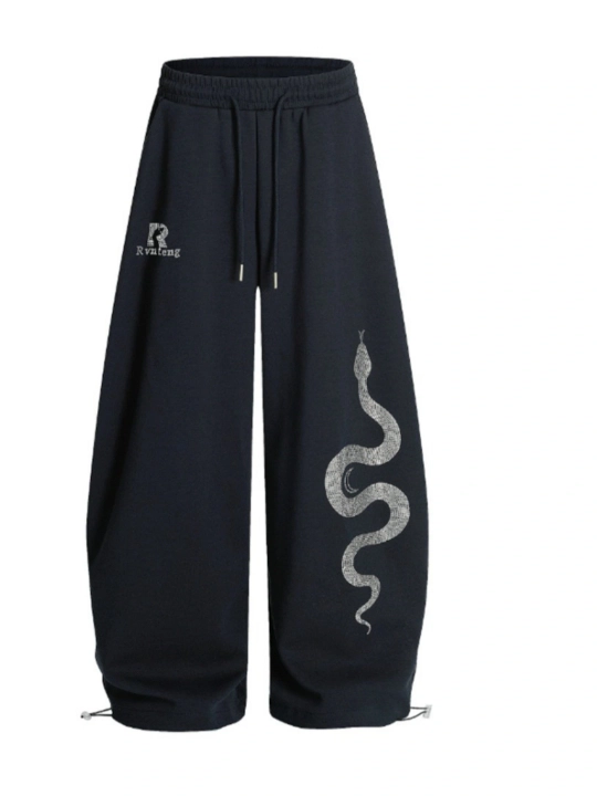 Ayollar sport shimlari, shalvar kuzgi — amerika vintage uslubi, oversize,baggy