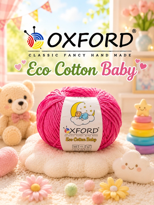 Oxford Eco Cotton Baby 40 г / 350 м — мягкая детская пряжа