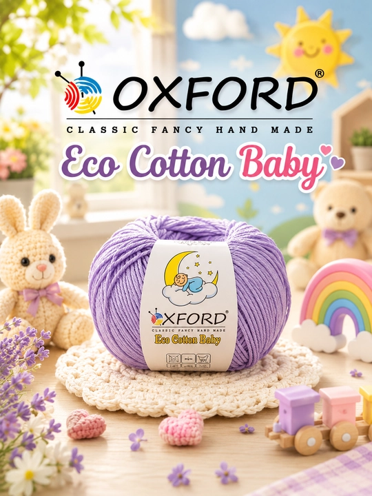 Oxford Eco Cotton Baby 40 г / 350 м — мягкая детская пряжа