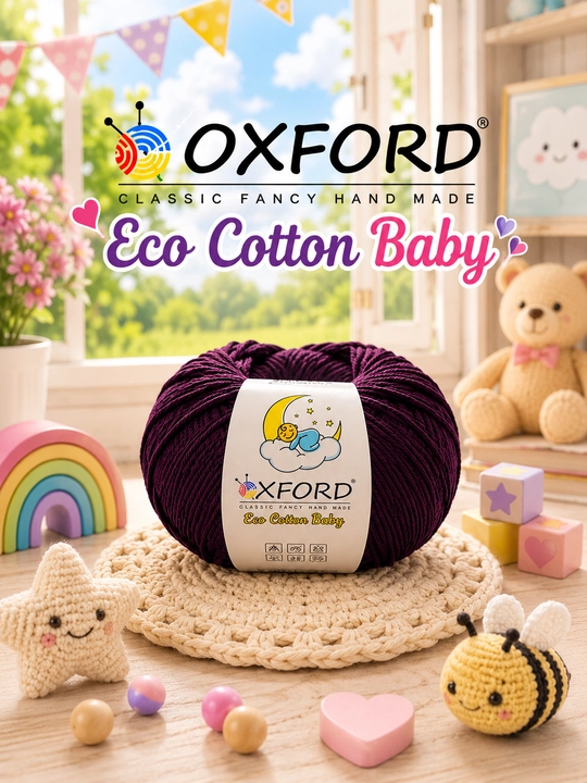 Oxford Eco Cotton Baby 40 г / 350 м — мягкая детская пряжа