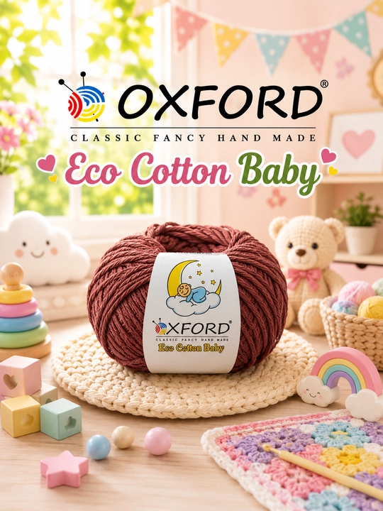 Oxford Eco Cotton Baby 40 г / 350 м — мягкая детская пряжа