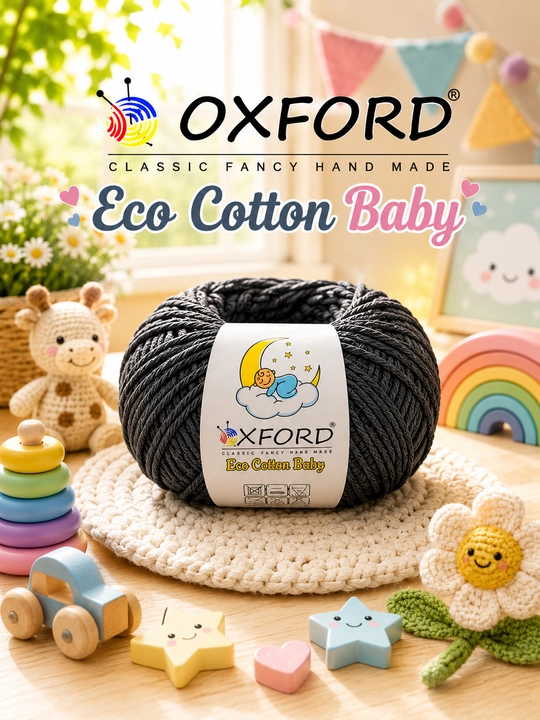 Oxford Eco Cotton Baby 40 г / 350 м — мягкая детская пряжа