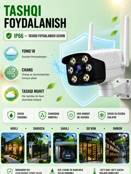 Videokuzatuv kamerasi V380 Smart IP 1080P HD 10X Zoom Dual Wi-Fi IP66