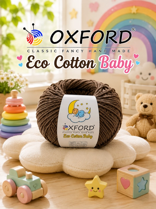 Oxford Eco Cotton Baby 40 г / 350 м — мягкая детская пряжа
