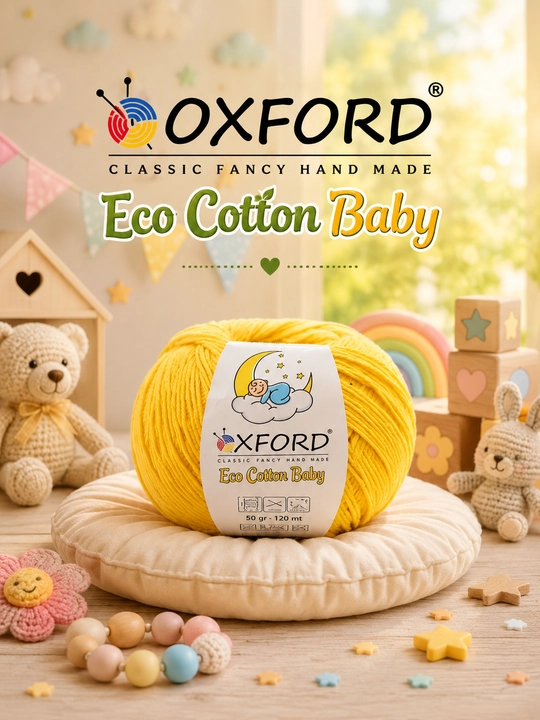 Oxford Eco Cotton Baby 40 г / 350 м — мягкая детская пряжа