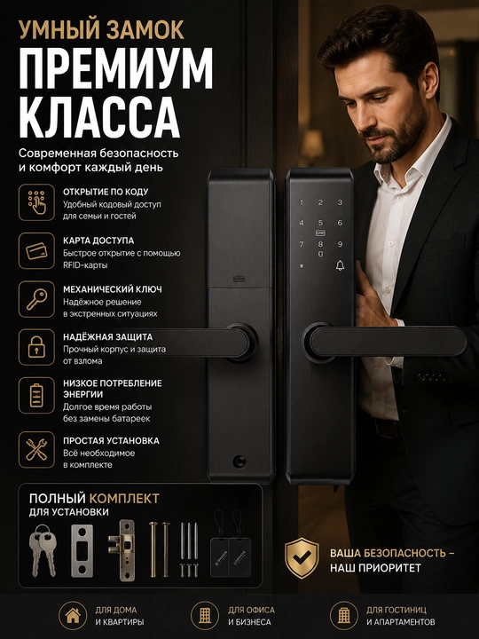 VIN-ZAMOK SMART LOCK , elektron eshik kulf 0021 - 