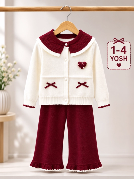Qizlar uchun pushti dvoyka 1–4 yosh yengil va qulay paxtali kiyim - 