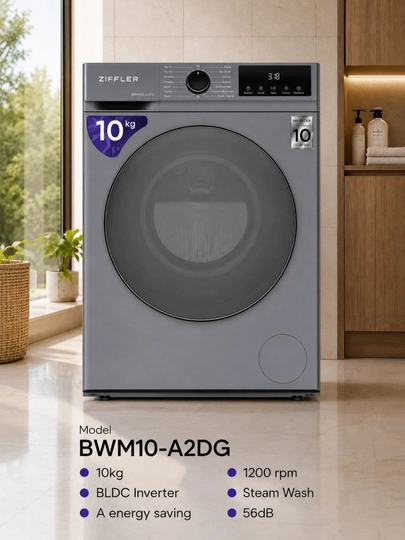 ZIFFLER BWM10-A2DG — современная стиральная машина-автомат с загрузкой 10 кг.