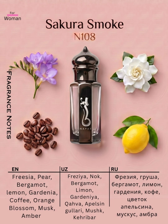 Nafas spirtsiz moyli atirlari, ayollar uchun barqaror ifor - 