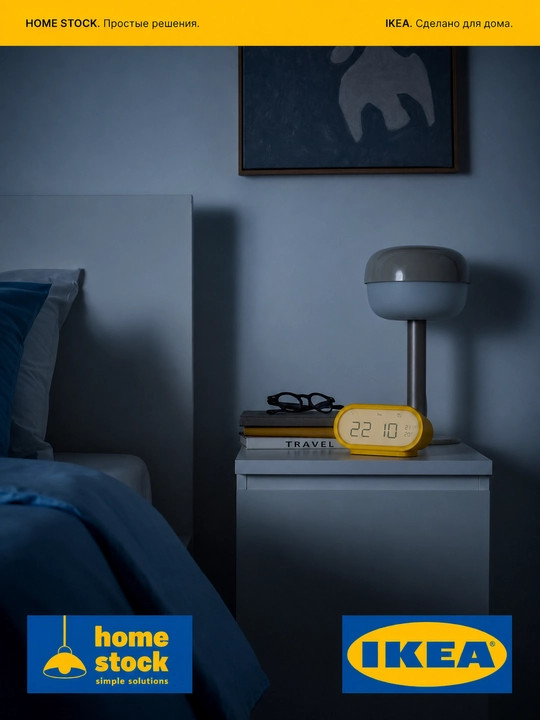 IKEA RODSTRAFSE будильник с гигро-термометром, 17×8×6 см