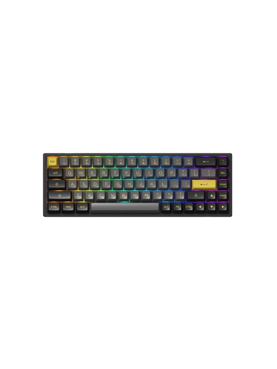 Akko 3068B Plus mexanik klaviaturasi Qora va oltin / Qora va havorang, Bluetooth/2.4G/USB-C, RGB