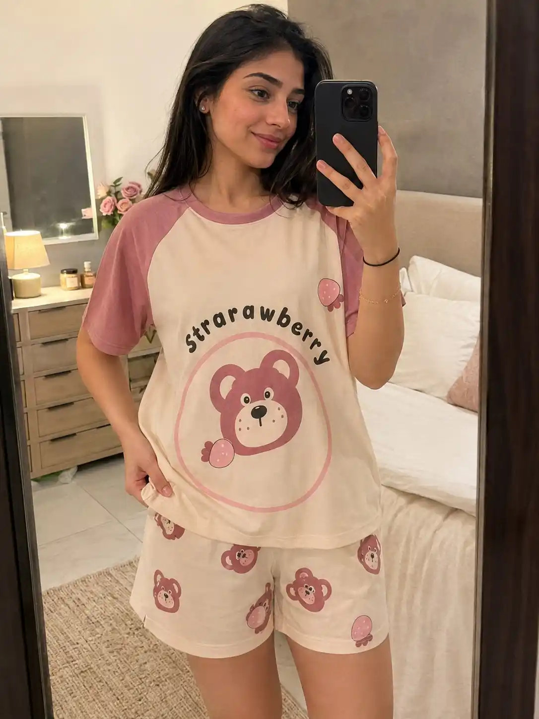 Ayollar va qizlar uchun pijama, ikki baho, uy uchun futbolka va shortik