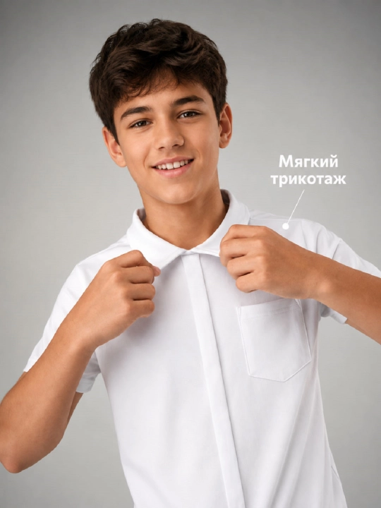 Поло для мальчиков, финка с коротким рукавом, школьная форма и для повседневки