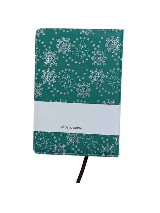 Блокнот Concise Notebook A5 с узором в клетку, из экокожи, зеленый