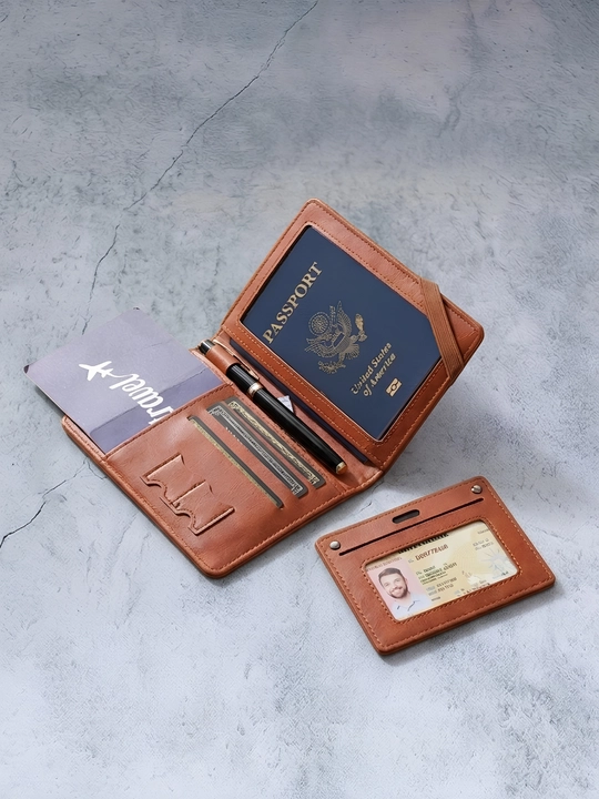 Чехол для паспорта, с чехлом для ID-карты, кошелек для документов, карт-холдер, 11×15 см