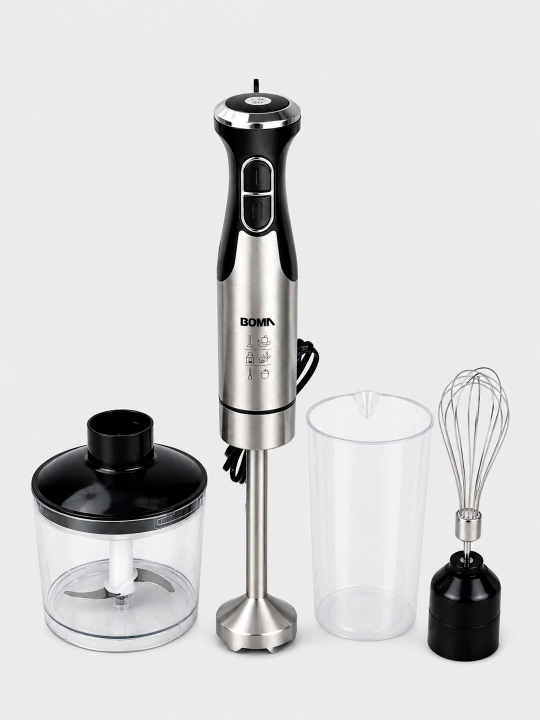Qo'l blenderi 4 in 1, quvvati 300-1000W BOMA, ko‘p funksiyali blender, metall pogrujnoy