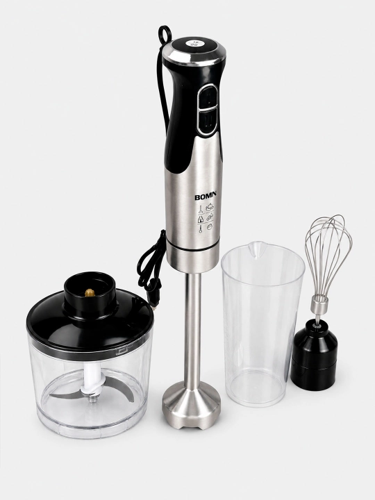 Qo'l blenderi 4 in 1, quvvati 300-1000W BOMA, ko‘p funksiyali blender, metall pogrujnoy