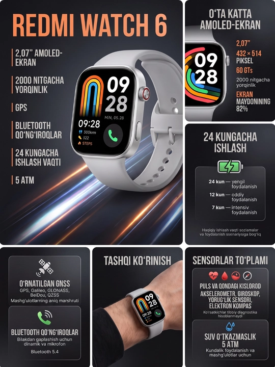 REDMI Watch 6 / Global versiya