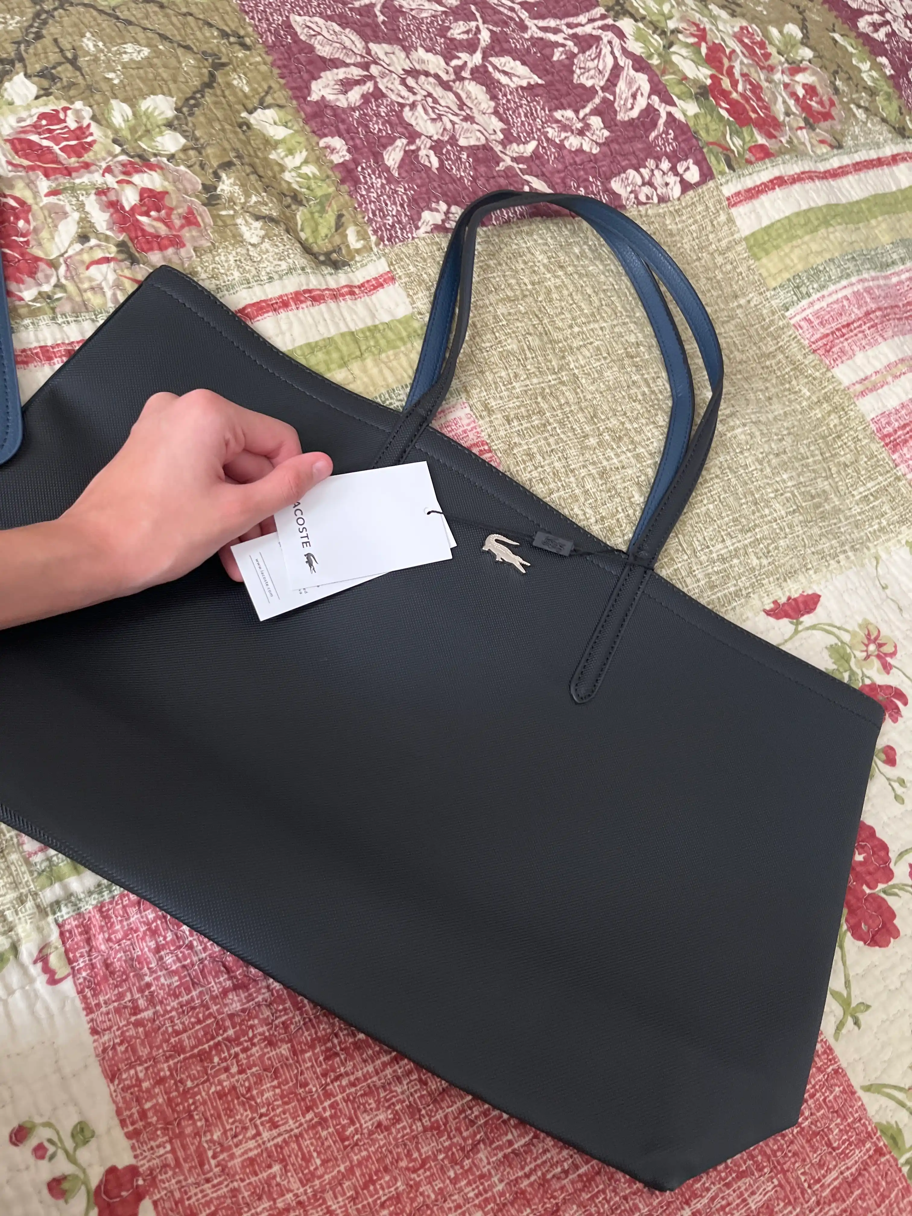 Сумка в стиле Lacoste, кросс-боди, плечевая модель + двусторонний кошелек