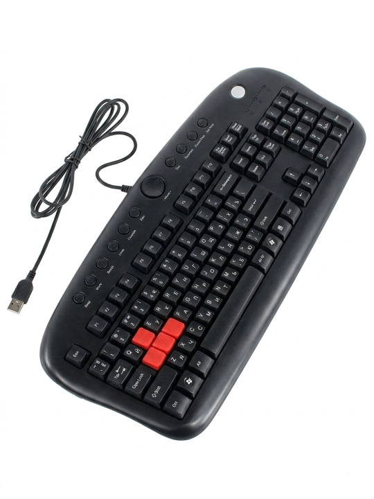 Клавиатура игровая проводная A4Tech KB28G USB rus/eng со сменными клавишами