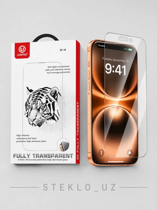 Защитное стекло для iPhone 13, 14, 15, 16, 17, Pro, Pro Max - 