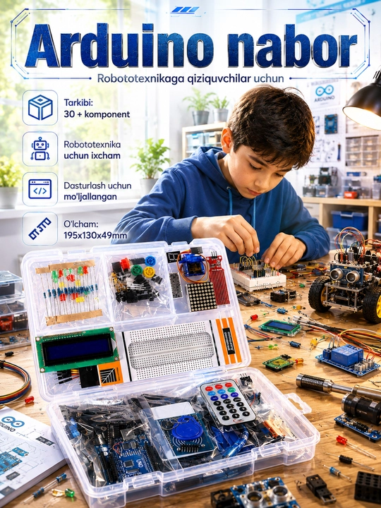 Набор Arduino, робототехника, электроника, программирование, датчики, плата, модули, набор - 