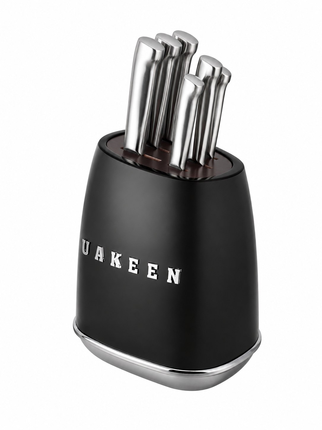 Uakeen 6 qismli oshxona pichog'i to'plami, zanglamaydigan po'latdan yasalgan, Soft-Touch - 