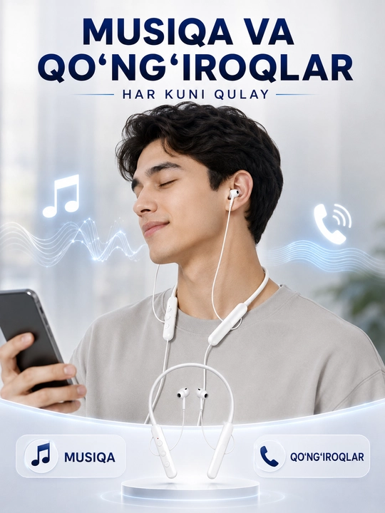 Беспроводные Bluetooth наушники с шейным ободом Max-m30