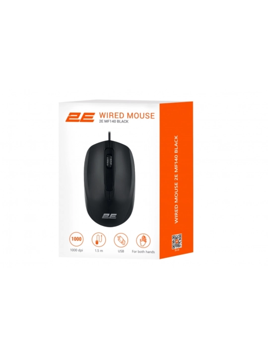 Мышь 2E MF140, USB-A, чорный