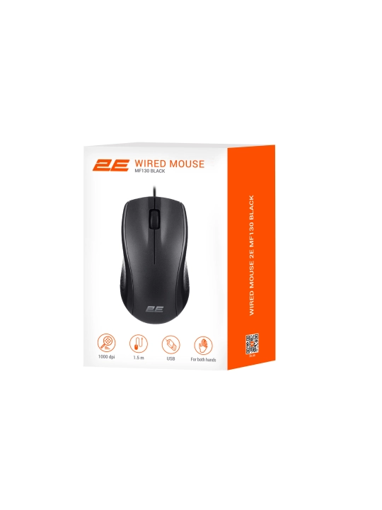 Мышь 2E MF130, USB-A, черный