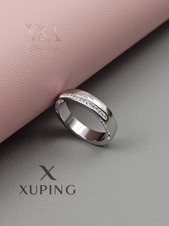 Кольцо женское Xuping, серебристая бижутерия из медицинского сплава