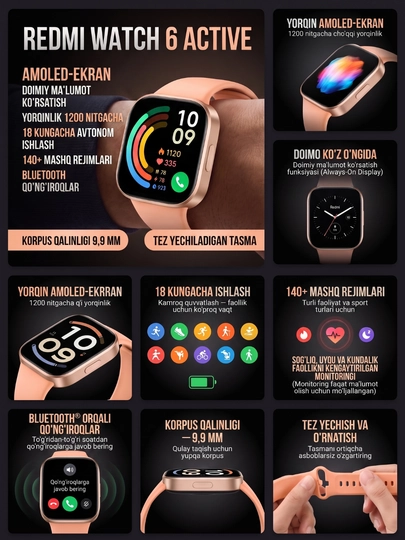 REDMI Watch 6 Active / Global versiya