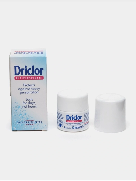 Driclor yuqori terlash uchun to'p antiperspirant, 20 ml