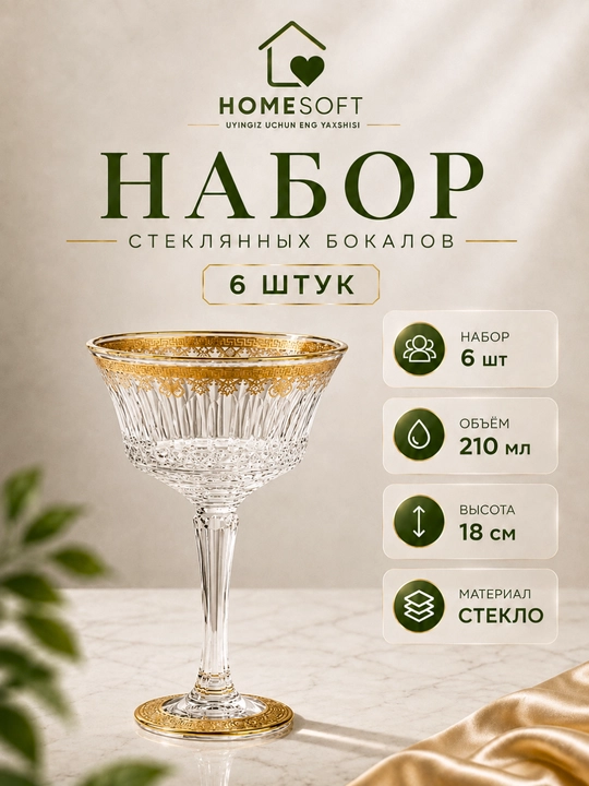 Набор фужеров и мартинок - 