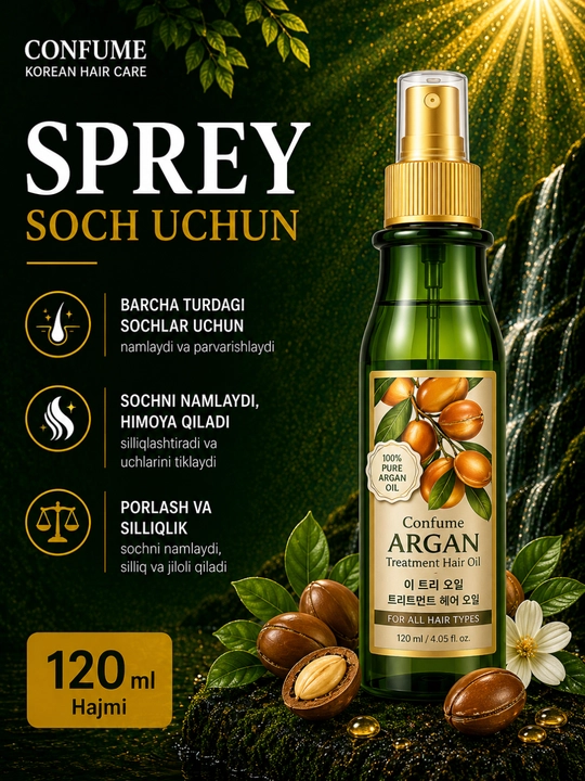Mist, soch uchun, shikastlangan va singan sochlar uchun, qayta tiklovchi, Welcos Koreya - 