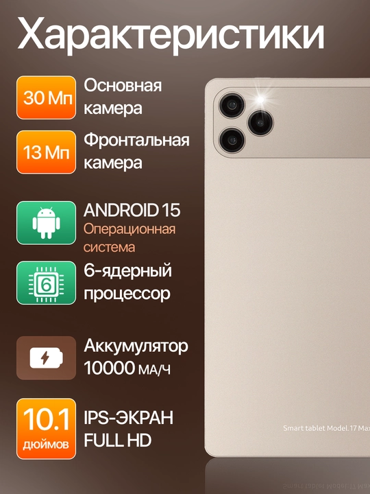 Планшет 17 PRO Max — современное устройство на базе Android с 16 ГБ 1 ТБ