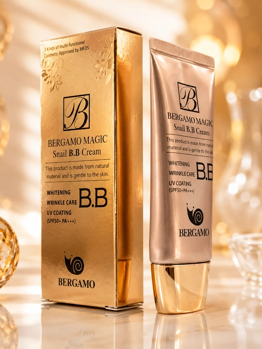 Bergamo Magic Snail BB-крем для лица, тональный с муцином улитки, SPF 50+, 50 мл