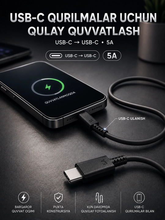 Быстрое зарядное устройство USB-C Type-C с кабелем для iPhone Samsung телефонов