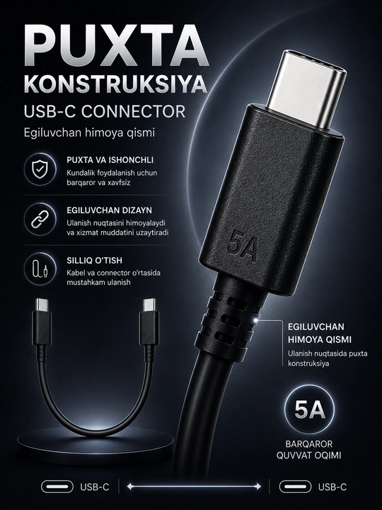 Быстрое зарядное устройство USB-C Type-C с кабелем для iPhone Samsung телефонов
