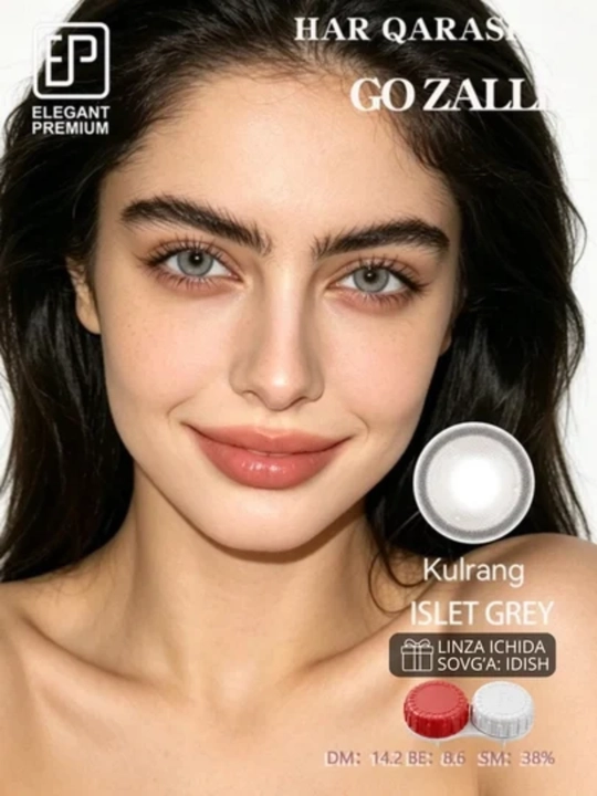 Ko‘zlar uchun rangli kosmetik kontakt linzalar, dioptriyasiz, dekorativ linzalar, 2 linza